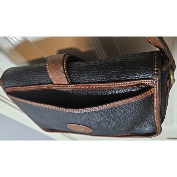 Dooney & Bourke Vintage Equestrian Shoulder Bag AWL Black & Brown 80s-90s - Picture 10 of 12